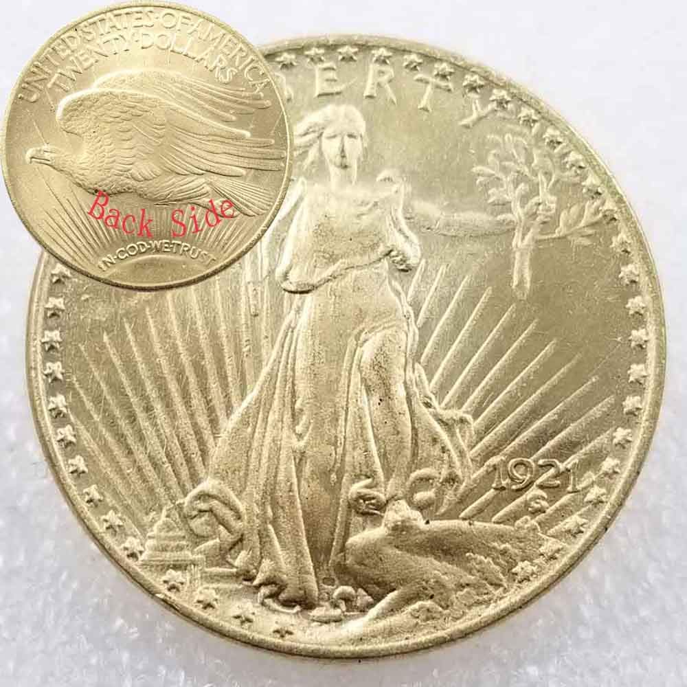 MarshLing 1921 Indian Head Twenty-Dollars Nickel Old Coin -Old Coins Collecting-Uncirculated Morgan Dollars Favors US Coin for Dad/Boyfriends/Husband Gift Forever