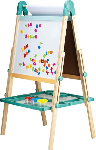 2-In-1 Multi-Functional Wooden Standing Art Easel For Kids Chalk/Whiteboard