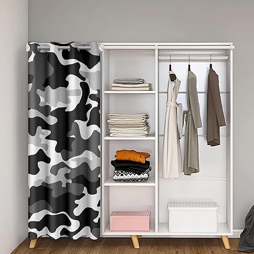 Miniatura 2 de Cortina de puerta de camuflaje para puerta, privacidad de 34 x 80 pulgadas, cortina de camuflaje para puerta de armario, cortina de estilo militar,