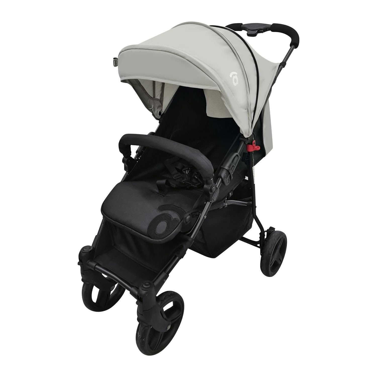 Asalvo PICKY Silla de paseo, Carrito bebé, Carro para bebés, Confortable, Segura, Capota con Ventana, Freno Trasero, Maniobrable, Plegado compacto, Carga máxima 16 kg, Gris