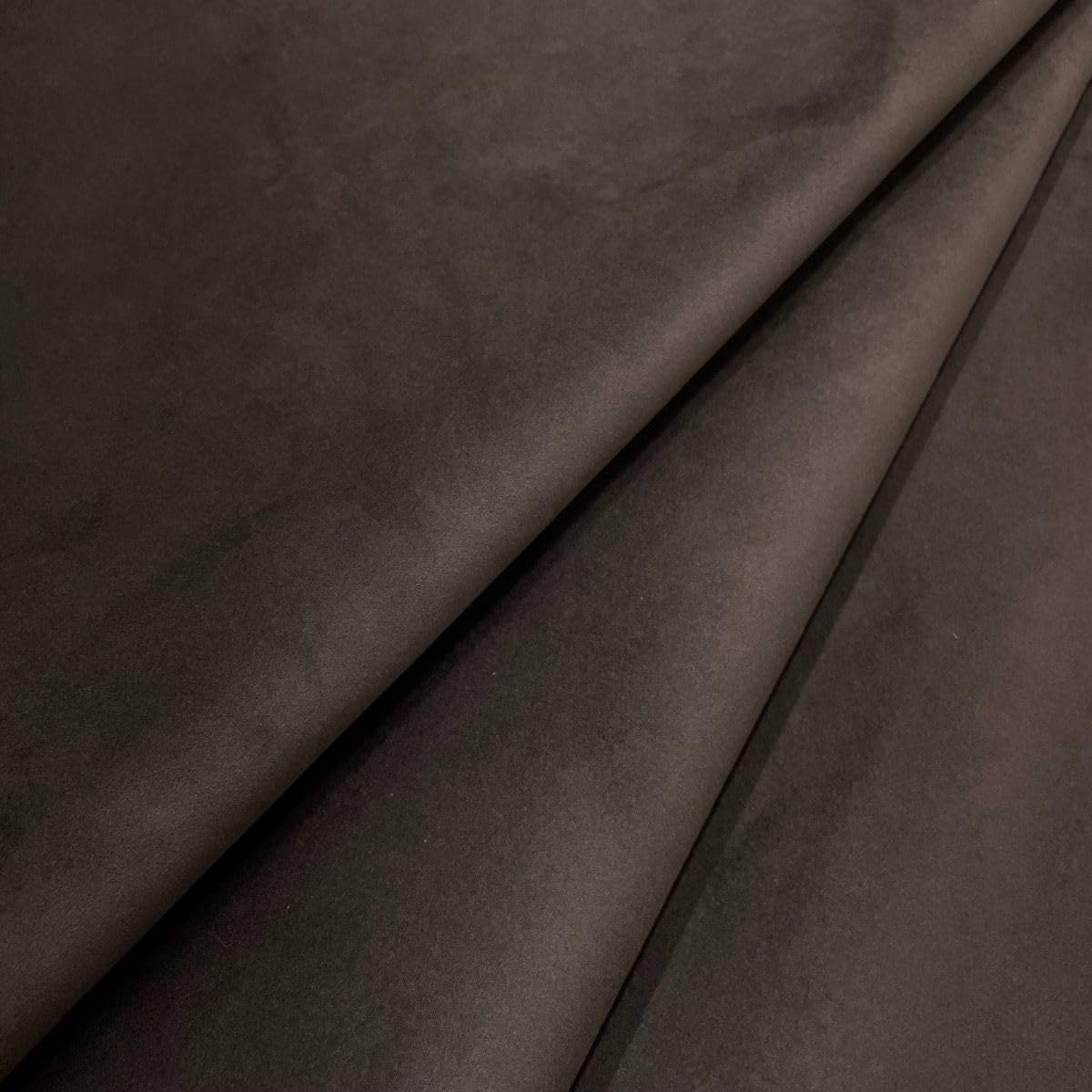 Regents Lux Soft Touch Plain Velvet Fire Retardant Plush Low Velour Cushion Sofa Upholstery Fabric Sold by The Metre - Mushroom Brown - 5 Metres