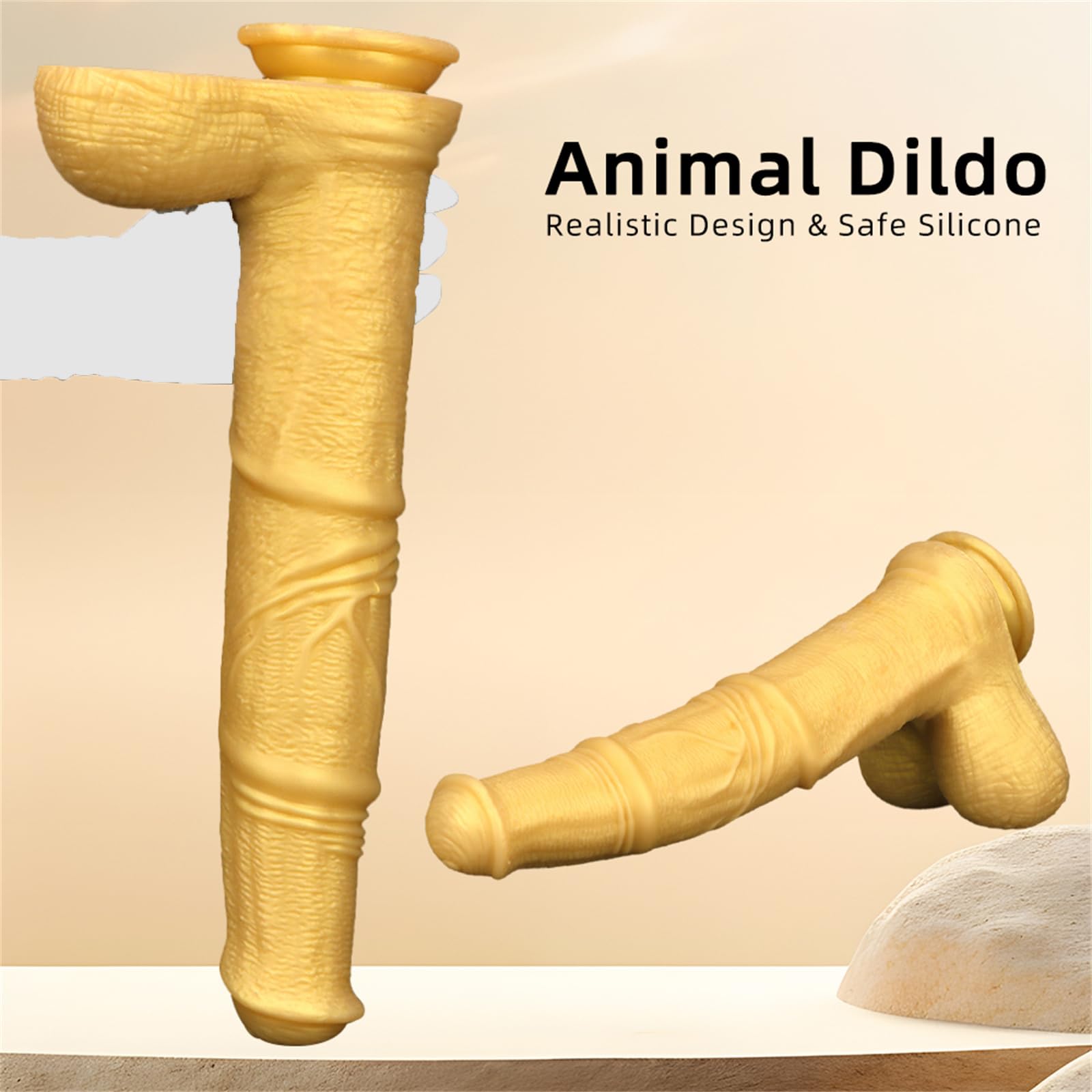 Dildo anale in silicone enorme extra lungo da 41 cm, pene animale, dildo vero mostro animale, plug anale, giocattoli sessuali for donne(Black Schwarz)