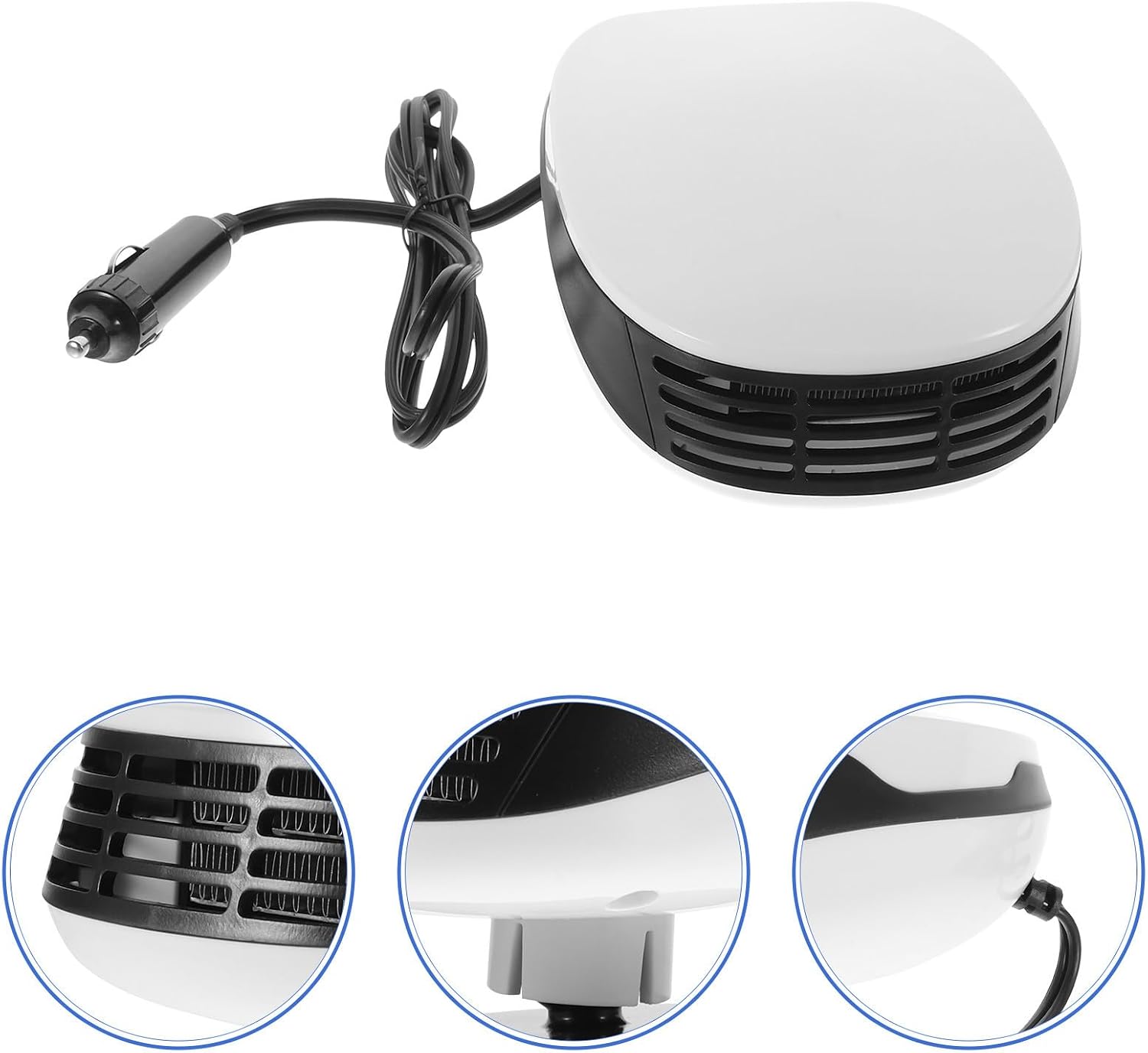 Portable Car Defroster Heater 12v Black Abs Plug in Lighter