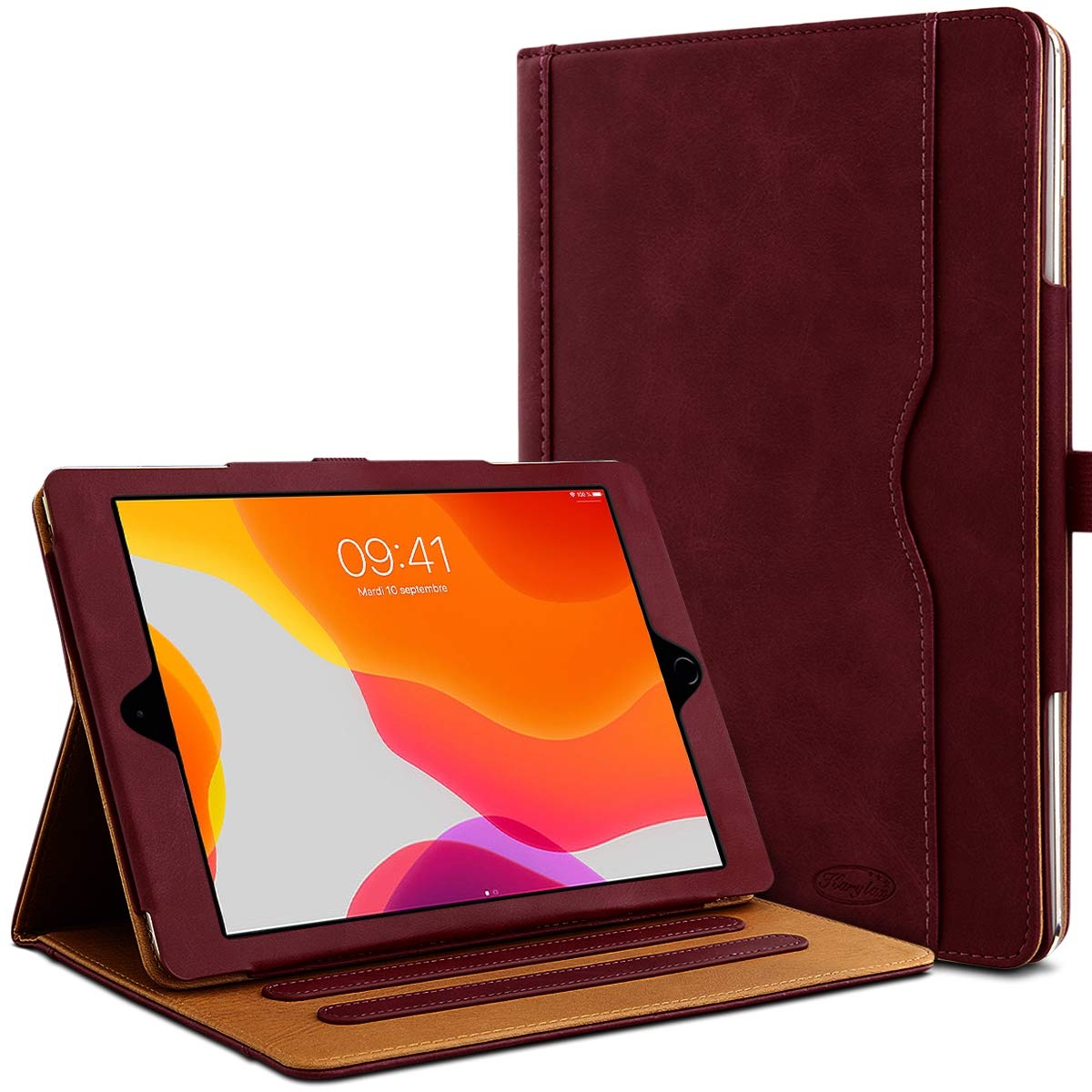 Étui De Protection Universel Pour Tablette ARCHOS T110 FHD2 10,95" | Housse Avec Support Incliné Et Attaches Sécurisées | Couleur Bordeaux