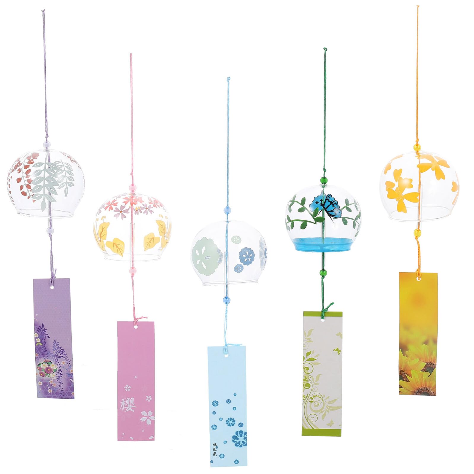 Carillons éoliens en verre transparent jojofuny faits main pour patio chic