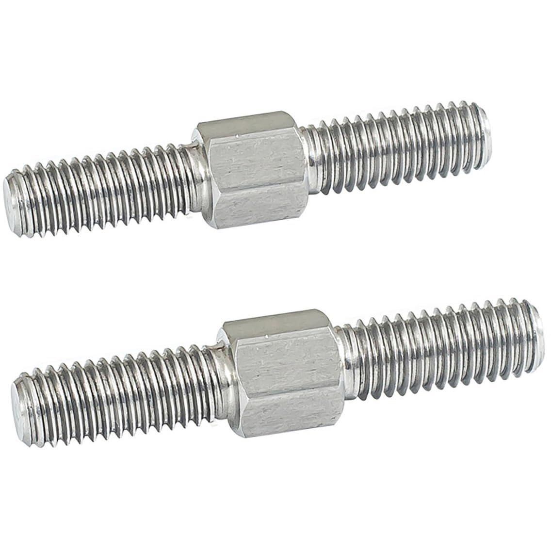 M10 Double End Thread Rods - Left and Right Thread - 304ss Stud Bar - 2pcs (40mm, 50mm, 60mm)(M10x40mm)