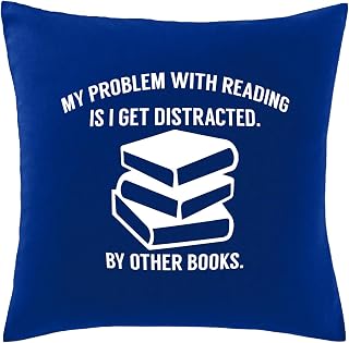 Hippowarehouse My Problem With Reading Is I Get Distracted. By Other Books. Printed bedroom accessory cushion cover case 41x41cm