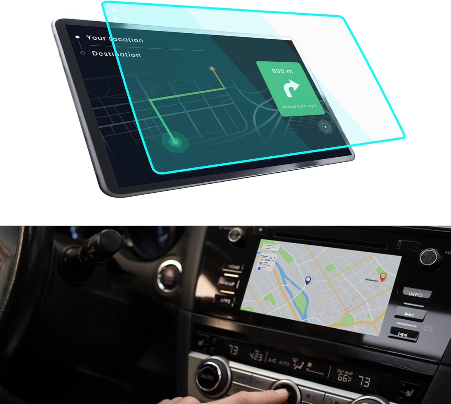 Lecctso Car Navigation Screen Protector, Car Screen