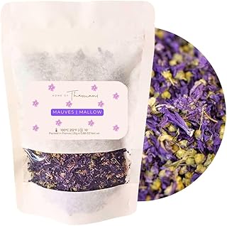 Home of Thamani Fleurs de Mauve Séchées pour Tisane, 15g, Infusion Naturelle Apaisante (25g)