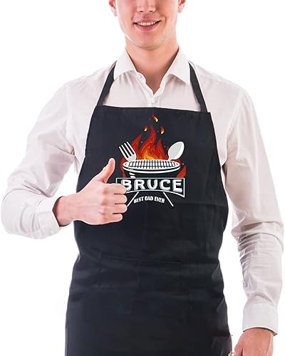 Miniatura 1 de Slavna Delantales personalizados para hombres y mujeres con bolsillos, delantal floral personalizado