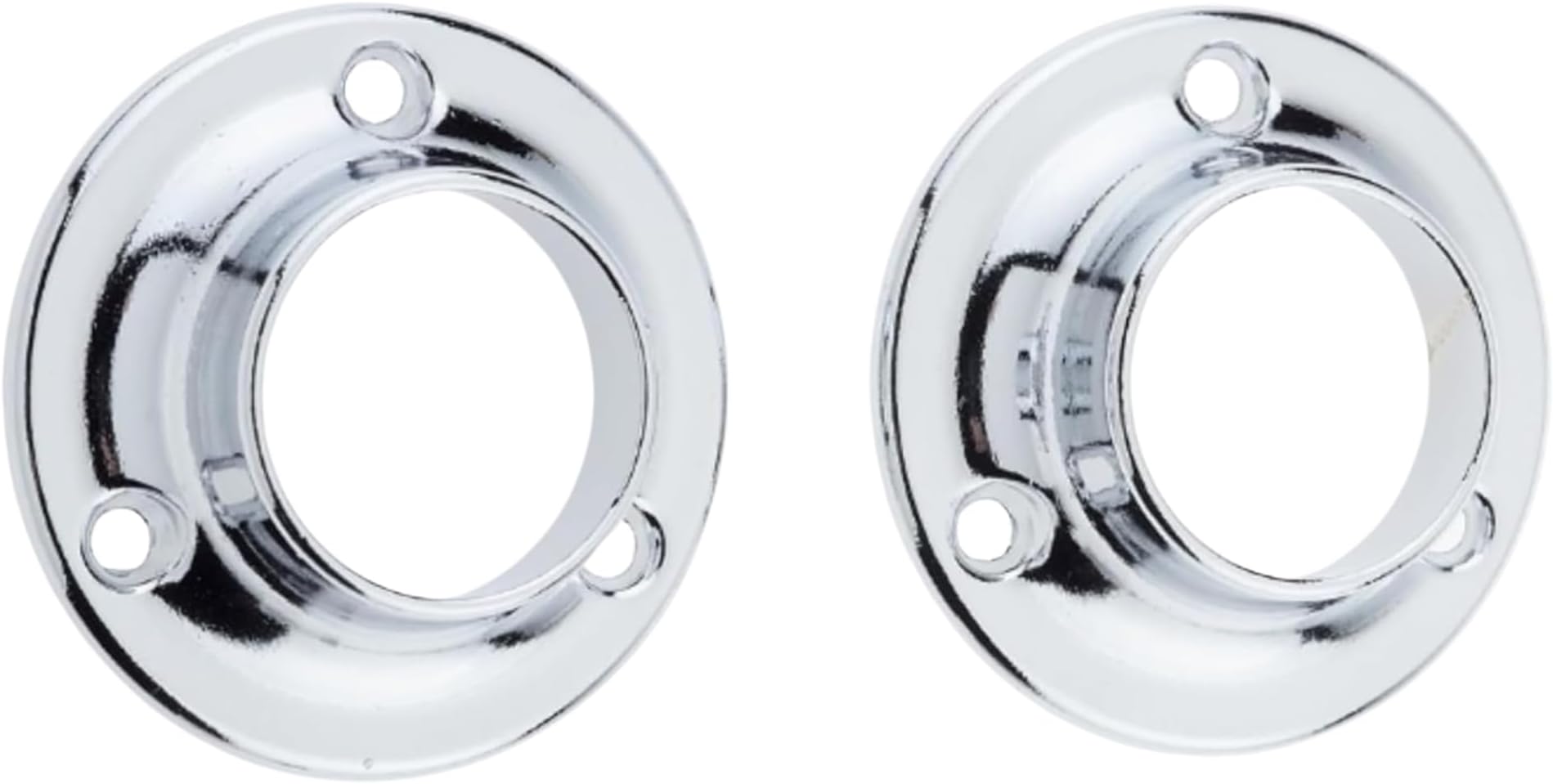 Wardrobe Rail End Sockets 25mm Polished Chrome