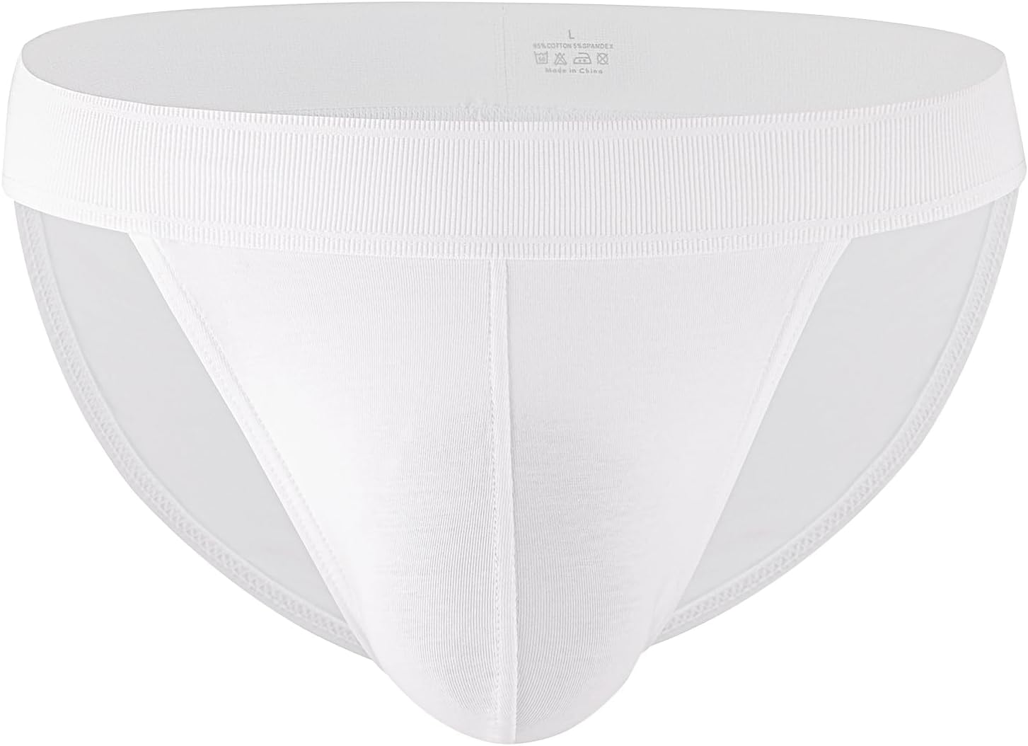 Men's Underwear Pouch Briefs Comfortable Low Rise Cotton Underpants with Elastic Waistband