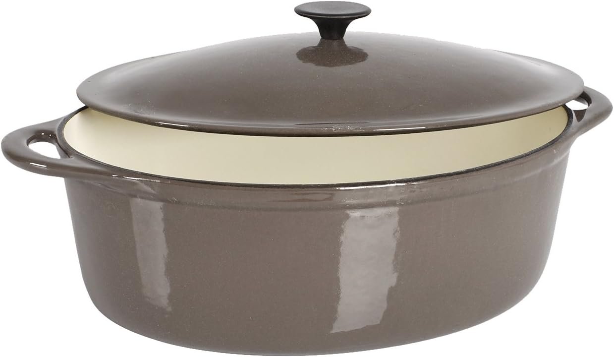 Crealys 513358 Casserole Round Cast Iron Black 6.5 L