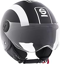 Sparco Riders Sp601 Demi-Jet Motorcycle Helmet, Scooter Helmet ECE 22.06 Approved, Weight & Reduced Dimensions for City and Saddle Unisex Adult