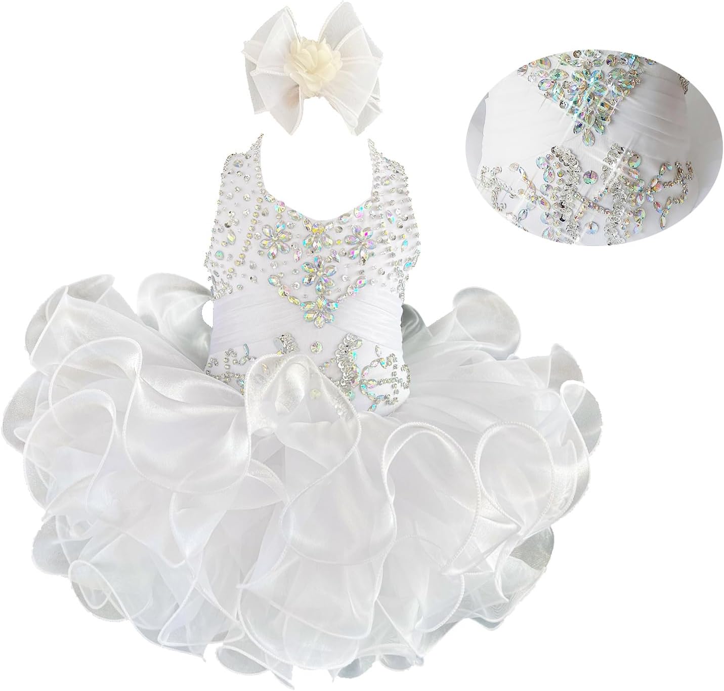 Jenniferwu Infant Toddler Baby Newborn Little Girl's Pageant Party Birthday Dress