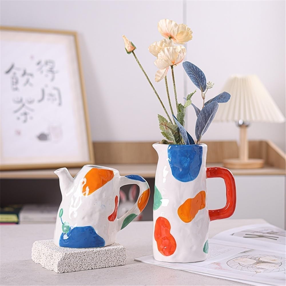 Amazon.co.jp: FKEE55UED 花瓶 ペイントセラミック花瓶 リビングルーム