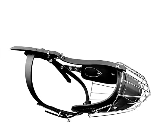 Miniatura 6 de Bozales para perros, bozales de metal para perros, bozales de metal para perros, para morder, ladrar, masticar, bozales para mascotas, color negro 3#