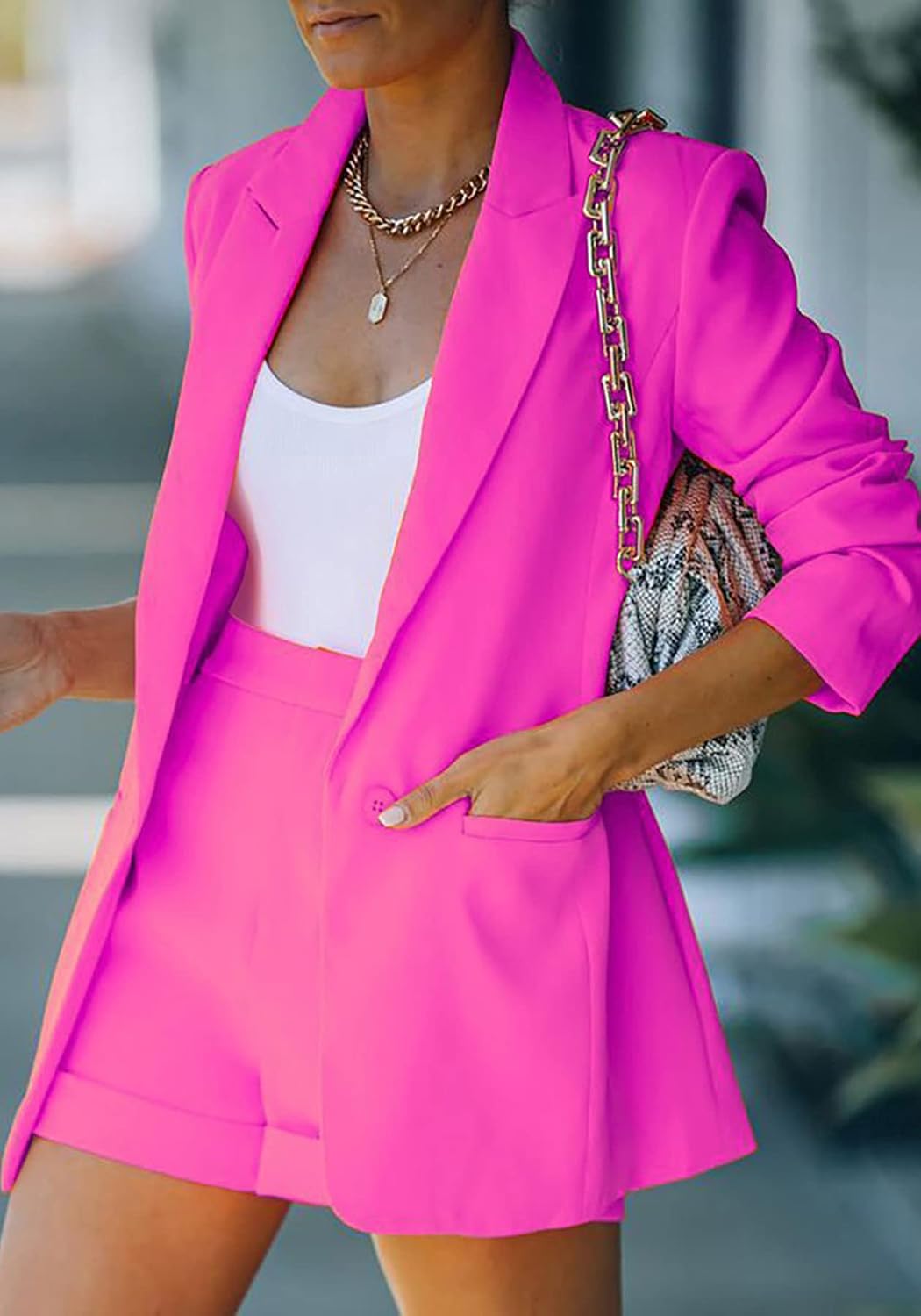 Sexy Shorts and Blazer Outfit for Women 