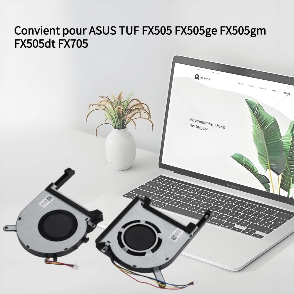 TUF Gaming, 2 Ventole di Raffreddamento CPU GPU per Laptop Fa506 Fx505g Fx505 F TUF FX505ge FX505gm FX505dt FX705 506 Fx505dy Fx505gt Sostituzione per