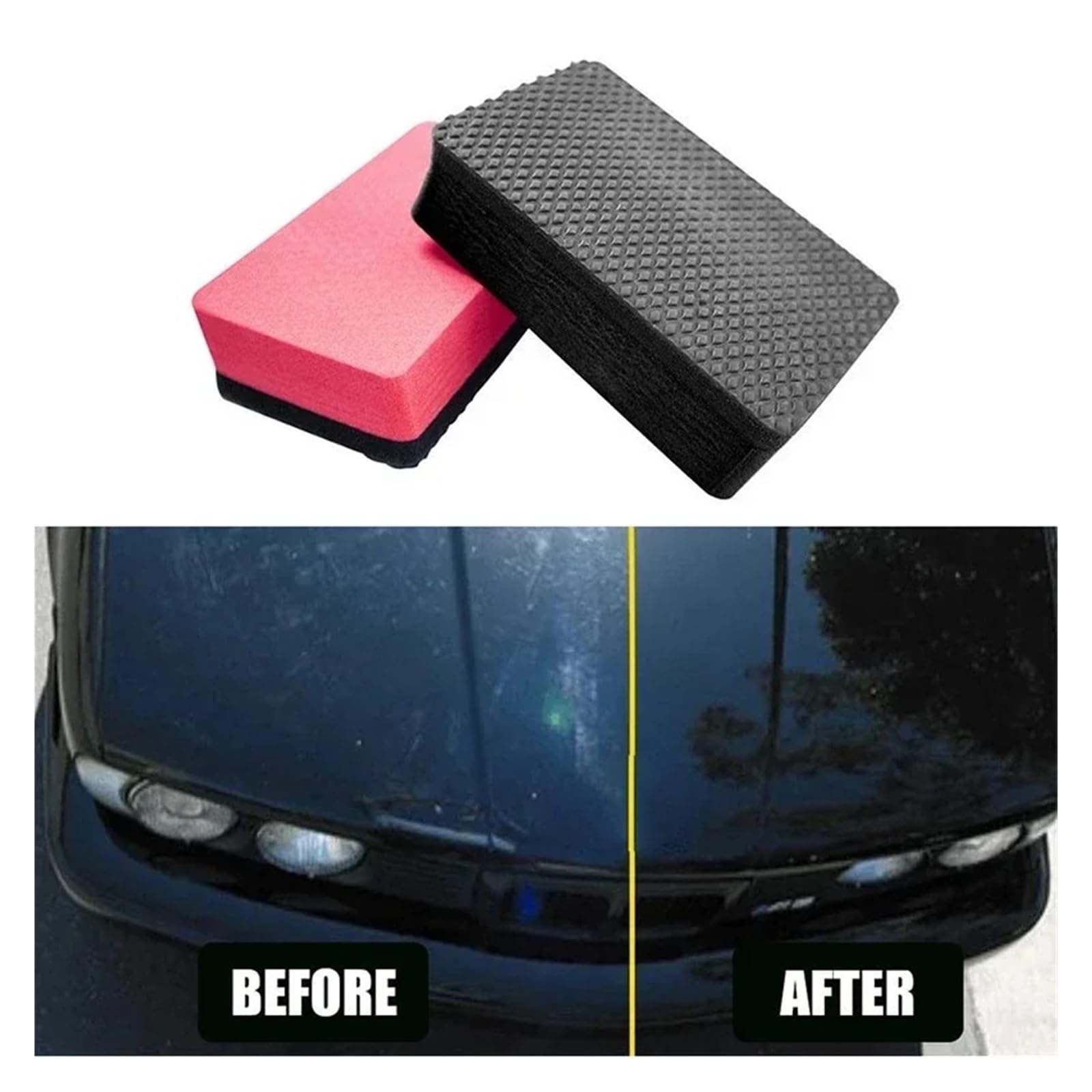 1/5 Stück, kompatibel mit Auto-Zauberknete-Schwamm-Pad, Reinigungsblock, Reinigungsradierer, Wachspolier-Waschwerkzeug(5pcs)