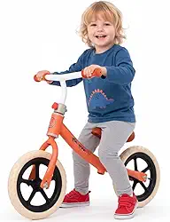 Bicicleta Infantil De Equilíbrio Para Criança Sem Pedal Aro 10 Laranja Castela