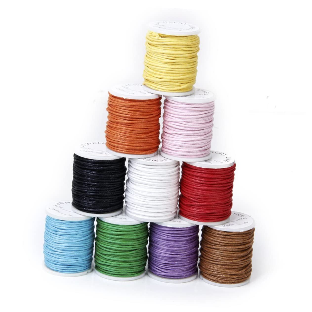 EXCEART 10rollos Cordón Mano De Encerado Para Bisutería y Pulseras De Cordón Artesanal Para Manualidades y Proyectos De Bricolaje Accesorios Aleatorios