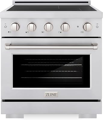 ZLINE 30 in. 4.2 cu. ft. Paramount Induction Range with 4 Element Cooktop and Electric Convection Oven in Stainless Steel SINR30