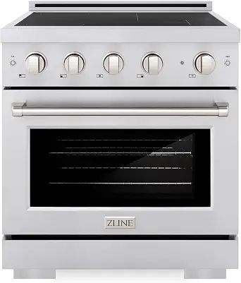 ZLINE 30 in. 4.2 cu. ft. Paramount Induction Range with 4 Element Cooktop and Electric Convection Oven in Stainless Steel