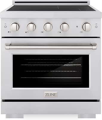 ZLINE 30 in. 4.2 cu. ft. Paramount Induction Range with 4 Element Cooktop and Electric Convection Oven in Stainless Steel