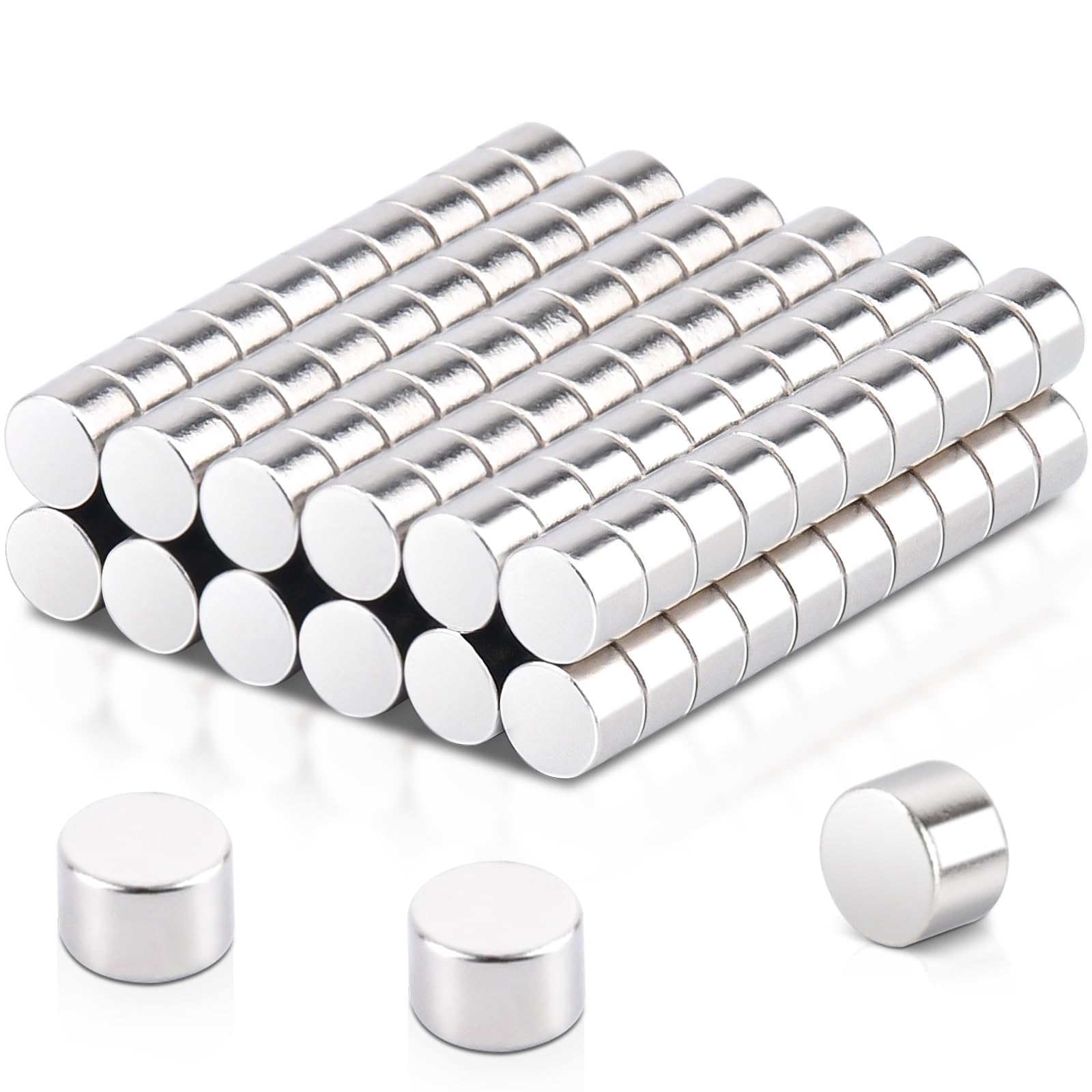 120 Pcs Mini Magnets, 3 mm x 2 mm Fridge Magnets Small Strong Magnet Round, Neodymium Magnet for Whiteboards, Tiny Magnets for Crafts, DIY, Picture