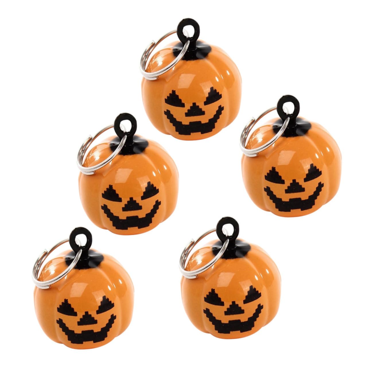 VANZACK 10pcs Dog Collar Pumpkin Shape Pet Bells Jingle Bells for Pet Halloween Decorations