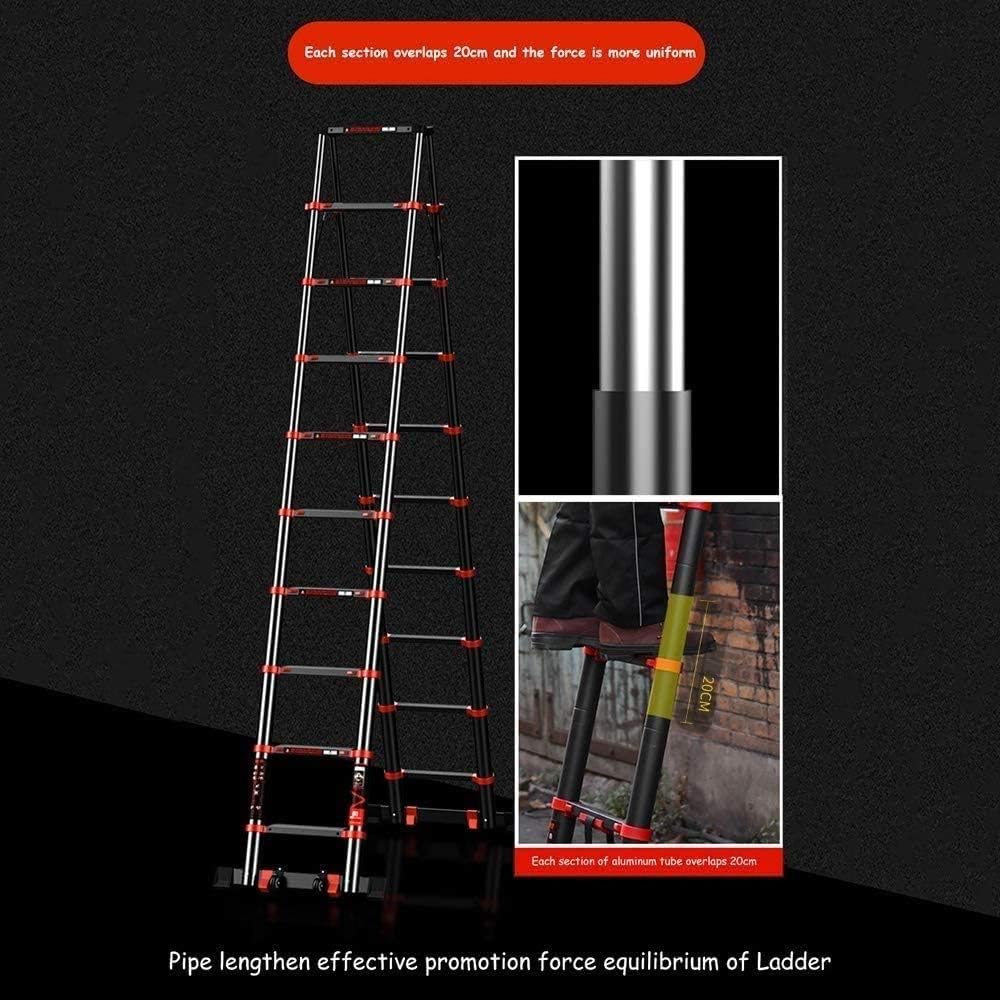 Ladders Telescopic Ladder,Extension Ladder, Telescoping Ladder loft Ladder Folding Aluminum A-Font Telescopic Ladder | Professional Multi Purpose Telescoping Extension Ladder with