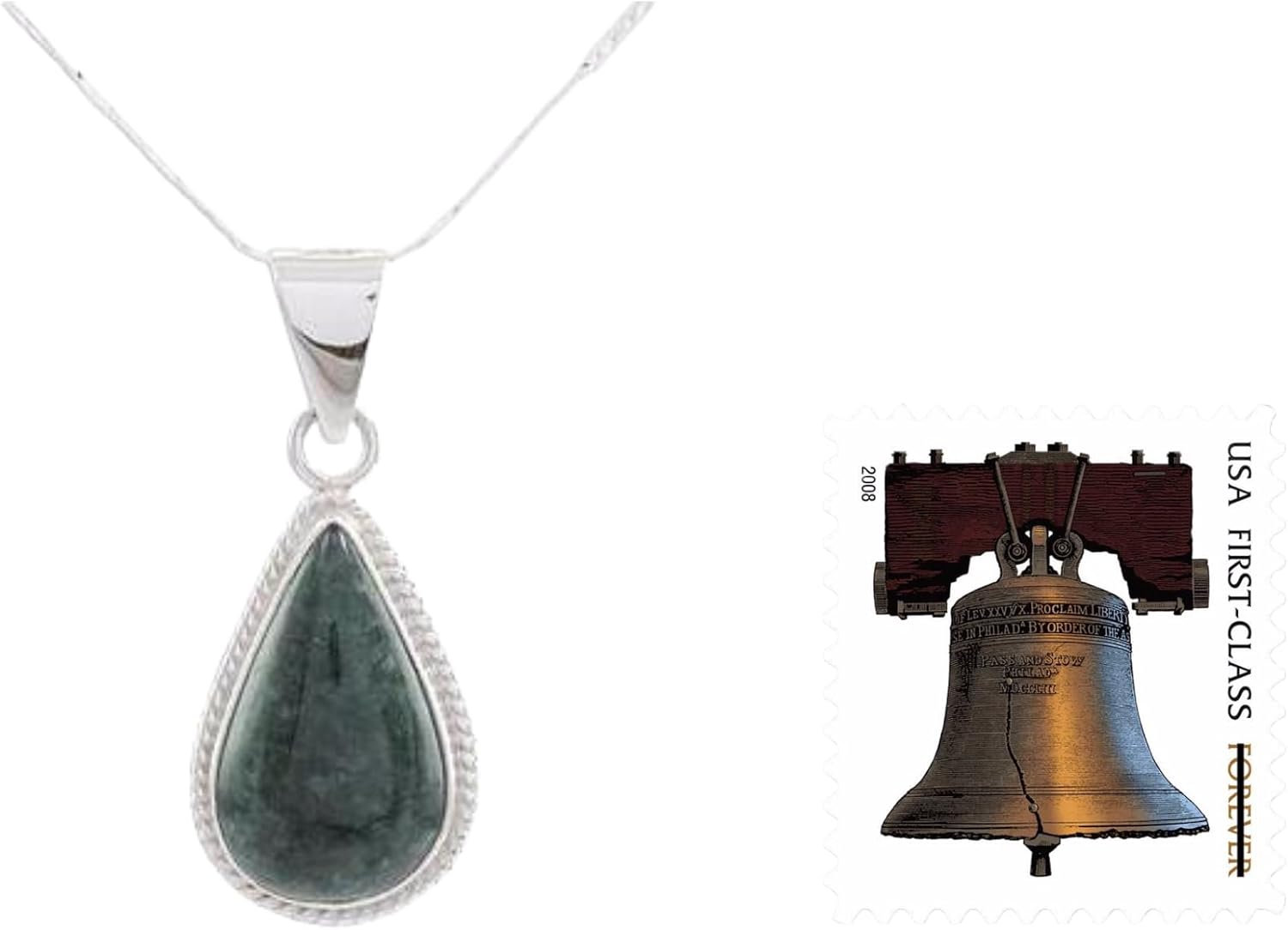 NOVICA Artisan Handmade Jade Pendant Necklace Guatemalan Sterling Silver Green Cypress Animal Themed Good Luck Bird [18 in L 2 mm W Pendant(s) 1.5 in L x 0.6 in W x 0.2 in D] ' Dar...