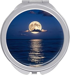 Espejo de maquillaje azul océano luna espejo ...