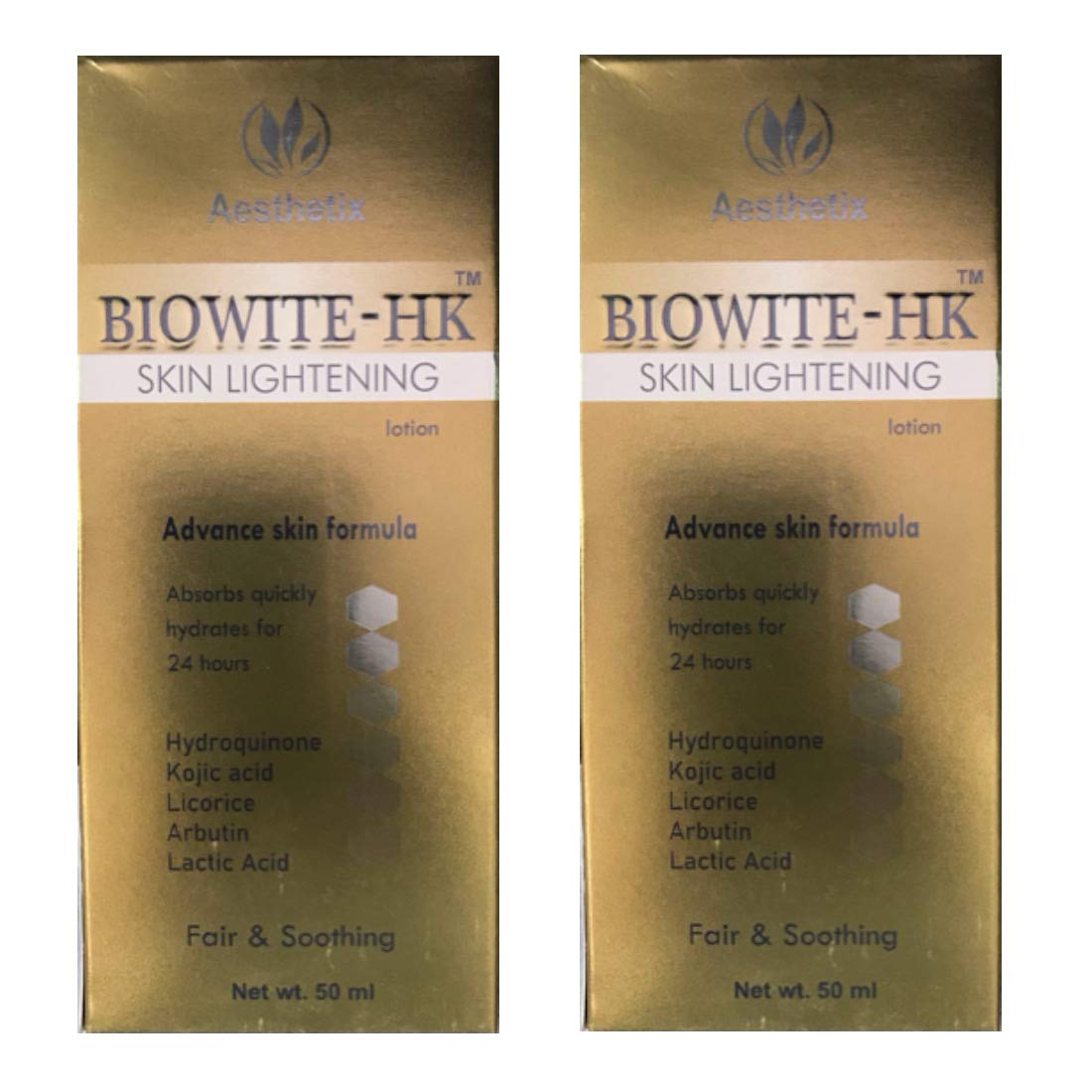 BIOWITE-HK PACK OF 2 X 50ML SKIN LIGHTENING LOTION ADVANCE SKIN FORMULA