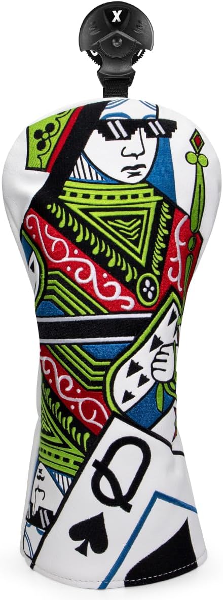 Barudan Golf Poker Queen Golf Hybrid Headcover 3 Wood Fairway Head Cover Driver Headcover Head Cover fits for All Brand Golf Headcovers for Driver, Fairway Woods, Hybrids
