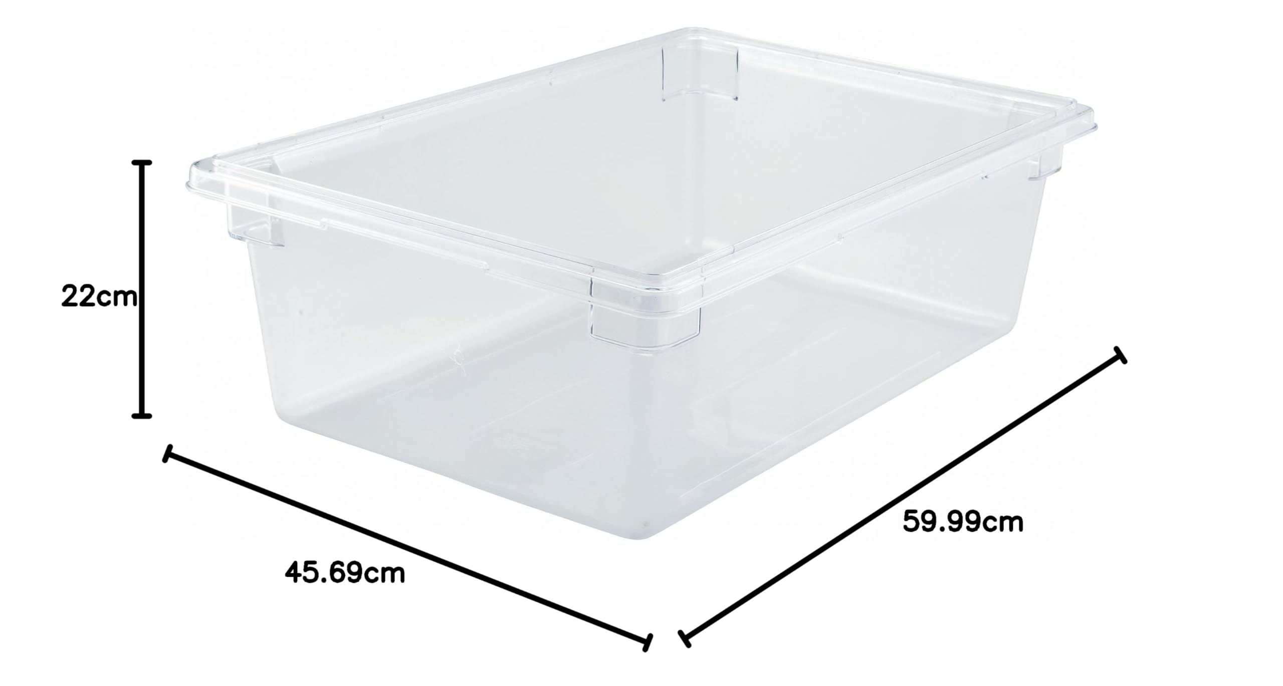 Winco Caja de almacenamiento de alimentos para PC, 18X26X9"