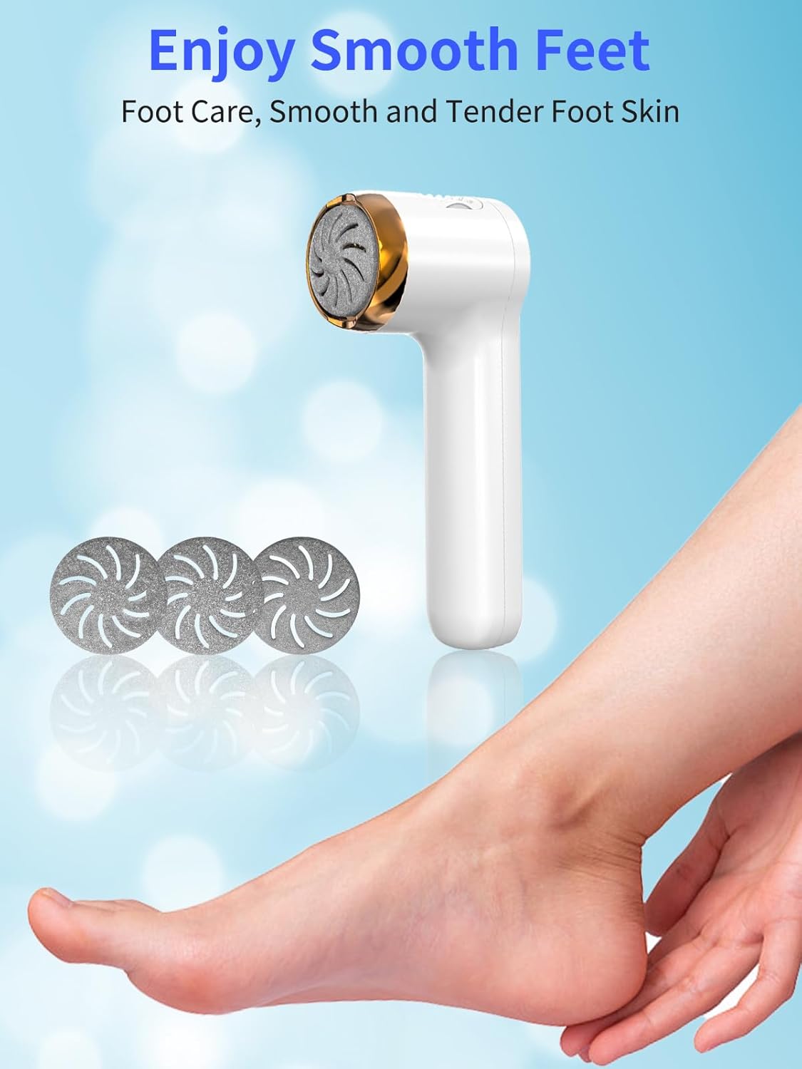 Electric Feet Callus Remover (with Dander Vacuum), USB Rechargeable Pedicure Device for Foot Care, Portable Power Foot File Tool for Dead Hard Skin Remove, Make Your Feet Soft Smooth - Image 7