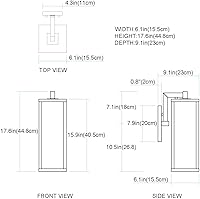 Vista 6 de Trans Globe Importaciones 40751 BK - Farol de pared transitorio de una luz de la colección Oxford, acabado negro