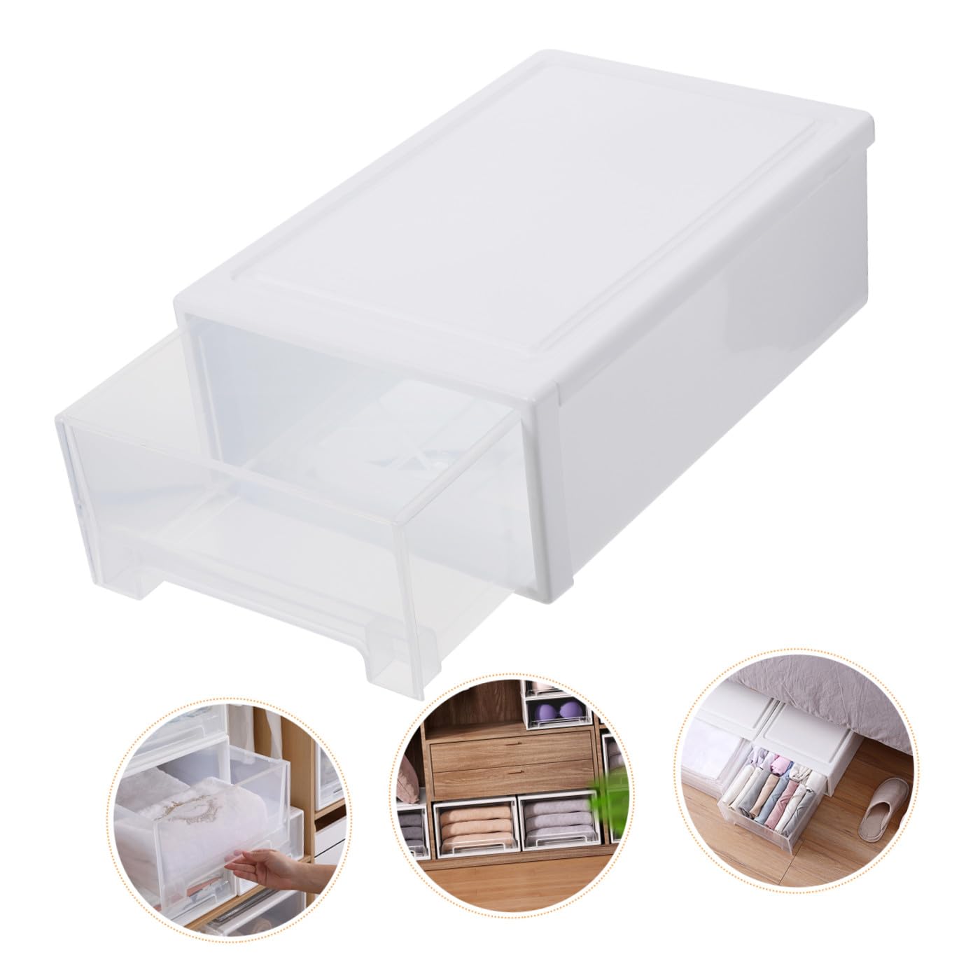Scatole Porta Scarpe 2 Pezzi Bianche in Plastica Design a Cassetto, Organizer Pratico e Durevole per Armadio, per Vestiti e Accessori