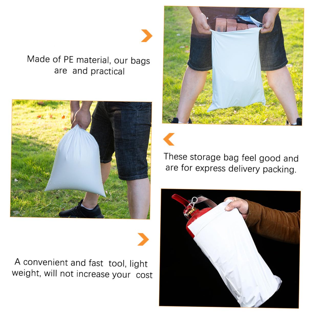 Zerodeko 100 pièces Courrier Plastique Épais Autocollants Sacs Expédition Robustes et Étanches pour Envoi Colis et Emballage Postal