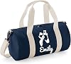 Personalised Dancing Bag - Girls Dance Bags for Girls Kids Gym Bag Perfect Dancing Gifts & Sports Equipment Storage 20x20x40cm 12L Ballet Shoes Design Barrel Bag for Dancing Navy
