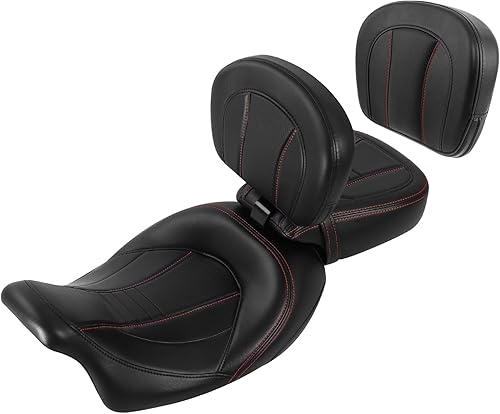 Miniatura 167 de TCT-MOTORPARTS Low-Profile Pillion 2-Up Seat Driver Passenger Seat & Rider Pad Fit For Harley Road Street Glide 2009-2023