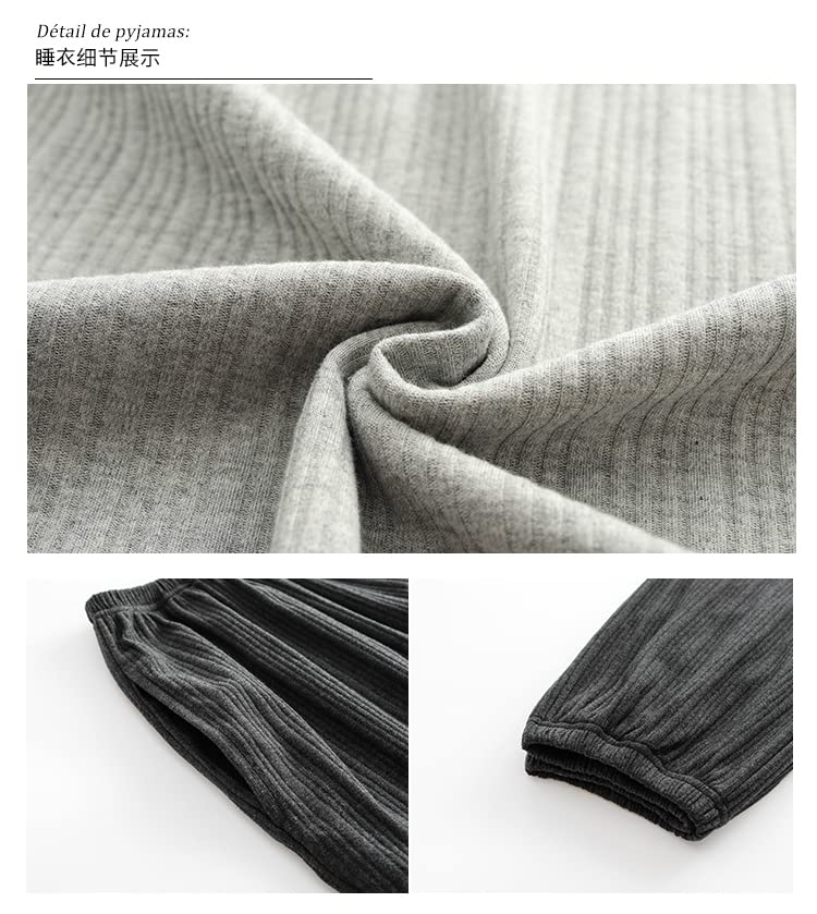Pigiama Pigiama Uomo in Cotone A Maniche Lunghe A Maniche Lunghe Plus Cotone Homewear Vestito Abito Esterno Usura Casual