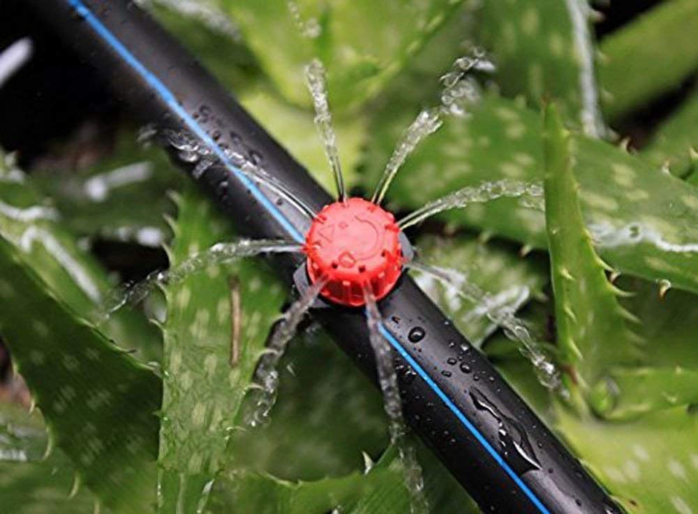 100 unidades de salida ajustable de 1/10 cm, elegante sistema de riego antigoteo, para camas de flores, jardines, césped, hierbas y jardines.