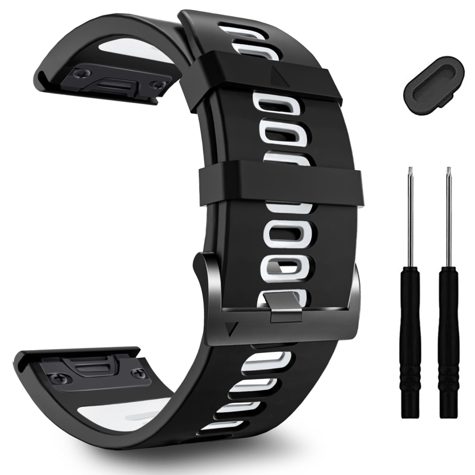 ZPJPPLX 26mm Easy Fit Watch bands For Tactix 8/Fenix 8 7X Pro 6X 5X,Soft Silicone Sport Straps Compatible for Garmin Tactix8/7/Fenix 6X Pro/5X Plus/Enduro3 2/Descent Mk2i/3i Epix Pro quatix 8 51mm