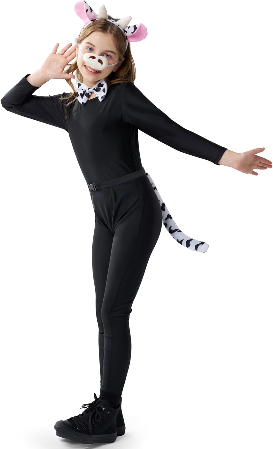 Spooktacular Creations Halloween Gray Mouse Donkey Cow Costume Set Animal Ears Headband Tail Costume Accessory for Kids Adult - Image 5