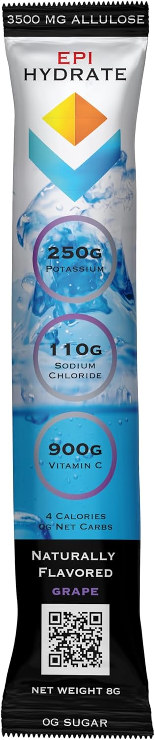 Epi-Hydrate Electrolyte Powder Zero Sugar for Athletes (Grape)