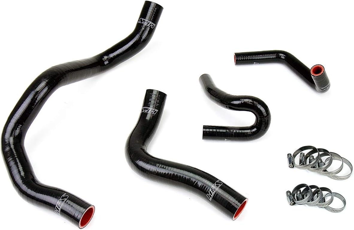 HPS 57-1413-BLK Black Silicone Radiator Coolant/Heater Hose Kit