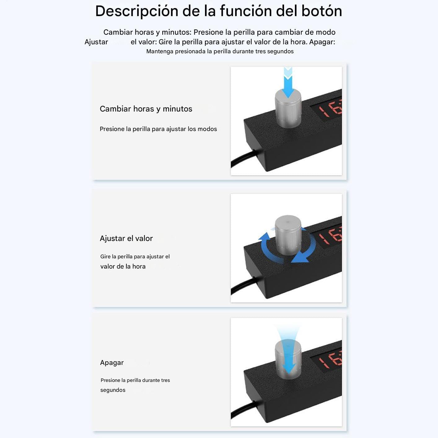 Genérico USB Switching Cable with Countdown Timer | Adjustable and Lightweight USB Cable for Power Control | Electrical Supplies for Home Users and Business